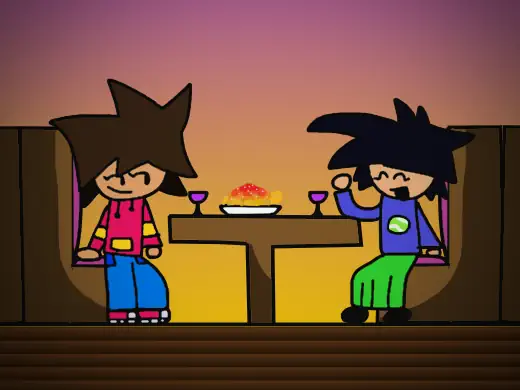 KIKI and Tea on a date my OCs BTW
